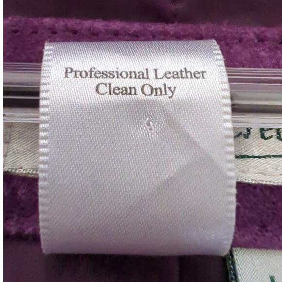 Coldwater Creek Purple Plum Suede Button Up Jacket Fully Lined Women's Size L - Picture 4 of 8